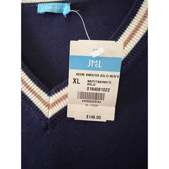 J. McLaughlin Keene Solid Cashmere Blend Sweater Blue XL - Picture 8 of 8